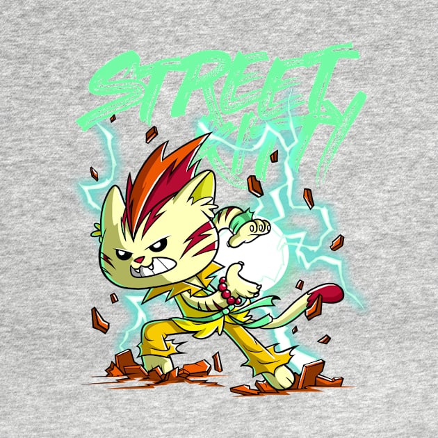 Street Fighter Kitty - Powerful Cat with Kung Fu Powers by Juandamurai